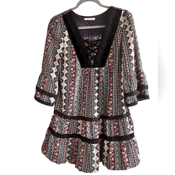 Axes Femme Japan Balloon Babydoll Mini Dress Mori Girl Cottagecore, M - Picture 1 of 9